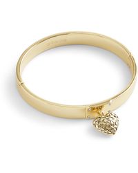 COACH - S Signature Quilted Heart Bangle Bracelet - Lyst