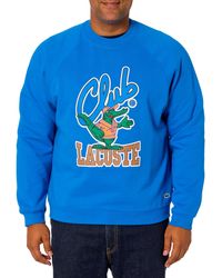 Lacoste - Club Graphic Crew Neck Sweatshirt - Lyst