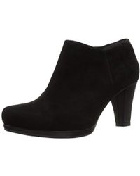 clarks low heel booties