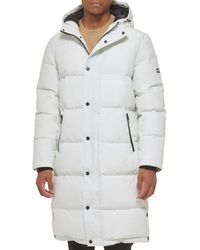 DKNY - Arctic Cloth Hooded Extra Long Parka Jacket - Lyst