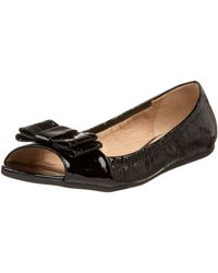 Kate Spade - Bow Peep Toe Flat,black,6 M Us - Lyst