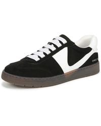 Franco Sarto - S Ponti Sneaker Black/white Faux Leather 7.5 M - Lyst
