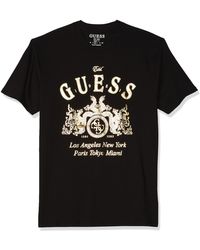 Guess - SS BSC Gold Crest Tee - Lyst