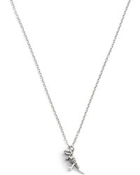 COACH - Sterling Silver Signature Rexy Pendant Necklace - Lyst