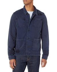 John Varvatos - Mens Dalton Ls Trucker Jacket With Ding Details Hooded Sweatshirt - Lyst
