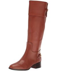 Franco Sarto - S Jazrin Tall Riding Boots Cognac Brown Leather 10 M - Lyst