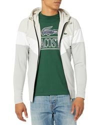 Lacoste - Colorblock Zip Up Hooded Sweatshirt - Lyst