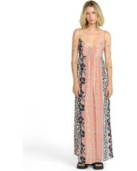 Volcom - Funtastical Viscose Gauze Maxi Dress – Strappy Back - Lyst