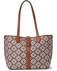 Kate Spade - Spade Flower Jacquard Medium Open Tote - Lyst