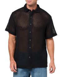 Guess - Eco Net Loose Short Sleeve Knit - Lyst