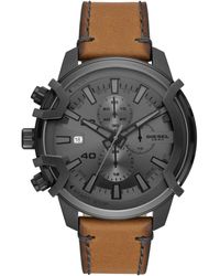 DIESEL - Griffed Chronograph Leather Watch - Dz4569 - Lyst