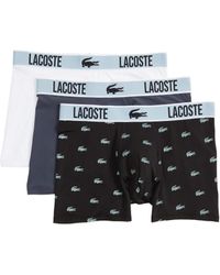 Lacoste - 3-pack All Over Print Active Microfiber Trunks - Lyst