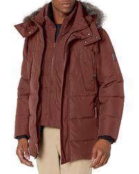 Andrew Marc - Gattica Down Parka Jacket With Removable Faux Fur Trimmed Hood And Bib - Lyst