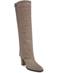 Franco Sarto Informa West Suede Knee high Boots in Brown Lyst