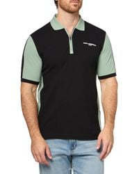 Karl Lagerfeld - Paris Collared Short Sleeve Color Blocking Polo - Lyst