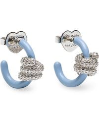 Kate Spade - Ropes & Knots Pave Huggies - Lyst