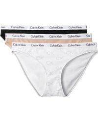 Calvin Klein - Carousel Logo Cotton Stretch Bikini Panties - Lyst