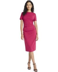 Maggy London - Classic Sheath Knee Length Short Sleeve Cocktail Party Elegant Wedding Guest Formal Dress - Lyst