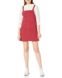 yellow denim overall dress