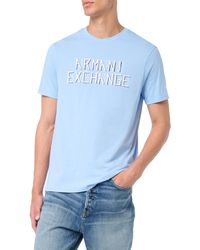 Emporio Armani - A | X Armani Exchange Regular Fit Cotton Jersey Armani Exchange Logo Lines Tee - Lyst