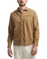 Buffalo David Bitton - Long Sleeve Twill Button Down Light Weight Shirt - Lyst