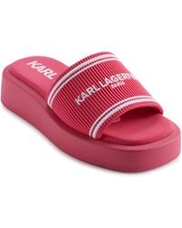Karl Lagerfeld - Paris Cushioned Insole Everyday Ohare-platform Slide Sandal - Lyst