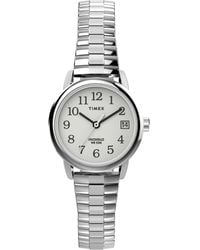 Timex - Silver-tone Expansion Band White Dial Silver-tone - Lyst