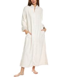 Natori - Plush Lynx Darin Zip Caftan Length 52",white,x-small - Lyst