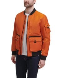 levi's men's shorty snorkel quilted hoody bomber
