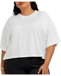 Hanes - Originals Short-sleeve Cropped T-shirt - Lyst