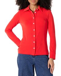 Amazon Essentials - Regular-fit Matte Jersey Button-down Shirt - Lyst