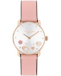 COACH - 2h Quartz Watch With Genuine Leather - Water Resistant 3 Atm/30 Meters - Premium Fashion - Classic Minimalist Design For - Lyst