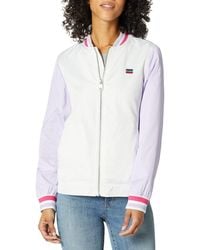 Levi's - Colorblocked Poly Satin Retro Bomber Jacket - Lyst