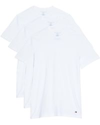 Tommy Hilfiger - Cotton Classics Short Sleeve Crew Neck 3-pack White Xl - Lyst