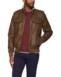 levi's leather bomber jacket mens