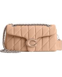 COACH - Quilted Leather Covered C Tabby Shoulder Bag 26 With Chain - Lyst