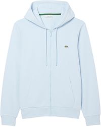 Lacoste - Non-brushed Fleece Half Zip Hoodie - Lyst