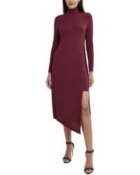 kabrina asymmetrical turtleneck dress