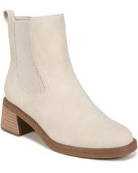 Dr. Scholls - S Redux Mid Calf Block Heel Boot Off White Smooth 6.5 M - Lyst
