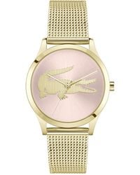 Lacoste - Orologio con Movimento al Quarzo a Tre Lancette da Donna Collezione CROCODELLE con Cinturino in Maglia Metallica in Acciaio - Lyst