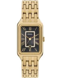 Fossil - Raquel Three-hand Date Gold-tone Stainless Steel Watch - Lyst