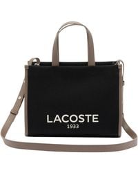 Lacoste - Small Heritage Canvas Tote - Lyst