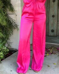 The Drop - S Hot Pink Wide Leg Pull-on Pant By @karsenkimball - Lyst