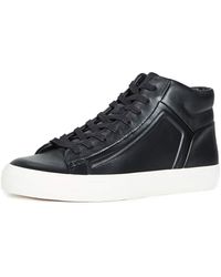 Vince - S Fynn Lace Up Casual Fashion Sneaker Black Glove Nappa Leather 8 M - Lyst