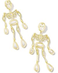 Kendra Scott - Skeleton Statement Earrings In 14k Gold-plated Brass - Lyst