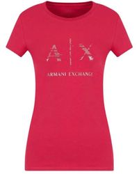 Emporio Armani - A | X Armani Exchange Slim Fit Cotton Jersey Sequined Logo Tee - Lyst