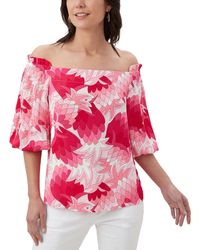 Trina Turk - Printed Off The Shoulder Blouse - Lyst