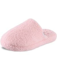Isotoner - Cozy Plush Terry Knit Joey Flip Flop Slippers With Enhanced Heel Support And Memory Foam Comfort - Lyst