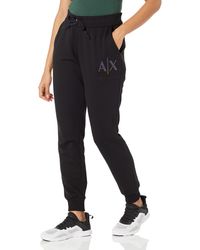 Emporio Armani - A | X Armani Exchange Iridescent Logo Drawstring Detail Trouser - Lyst
