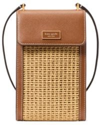 Kate Spade - Serena Straw Ns Phone Crossbody - Lyst